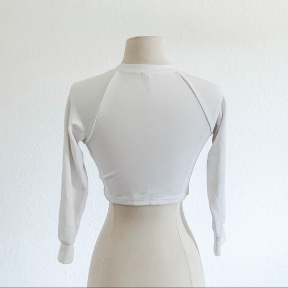 NBW AMERICAN APPAREL White Crop Top - Picture 7 of 11